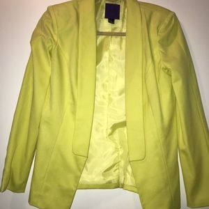 Neon yellow blazer